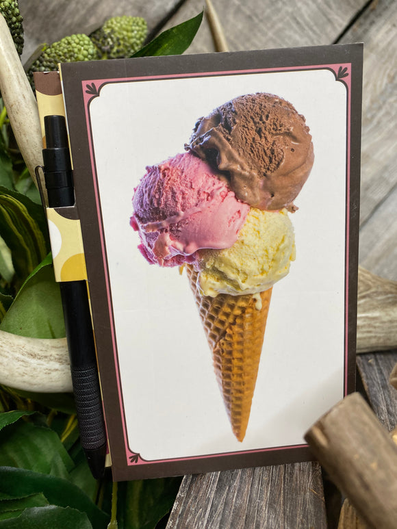 Giftware - Note Pads With Pen in Ice Cream Cones