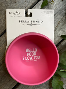 Baby Boutique - Bella Tunno "Hello Food I Love You" Wonder Bowl in Pink