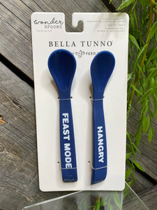 Baby Boutique - Bella Tunno Wonder Spoon "Beast Mode/Hangry" Spoon Set in Blue