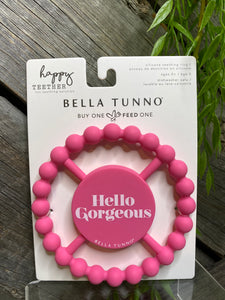 Baby Boutique - Bella Tunno Happy Teether "Hello Gorgeous" Teether in Pink