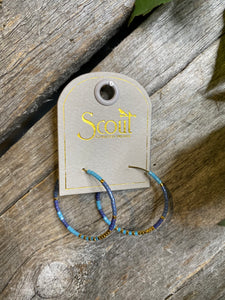 Jewelry - Scout Curated Wears Chromacolor Small Hoop Earrings in Cobalt Multi/Gold