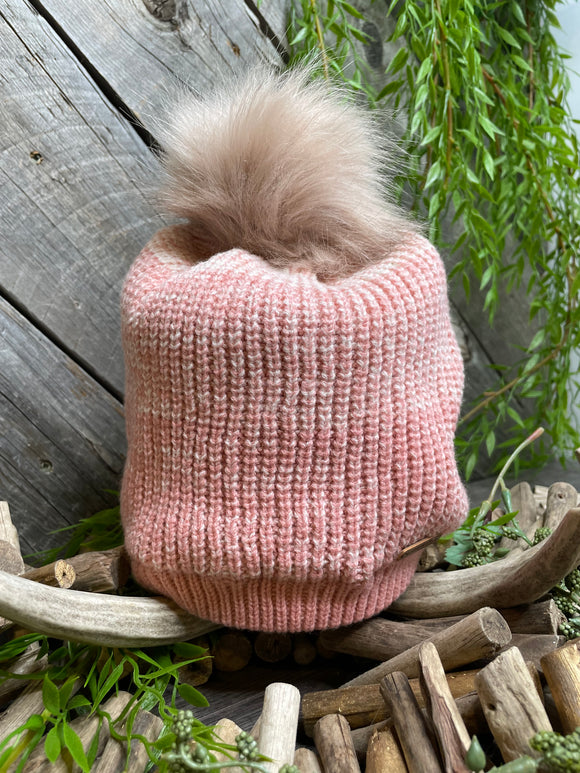 Winter Accessories - Womans Toque in Pakington Dusty Pink