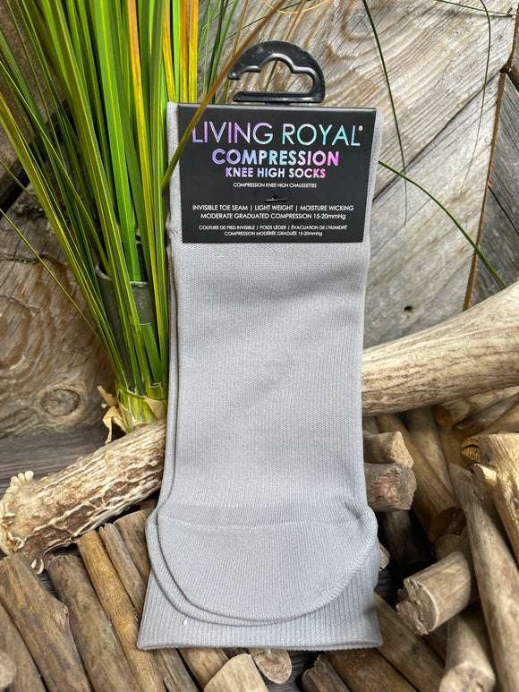 Giftware - Living Royal Compression Knee High Socks in Grey