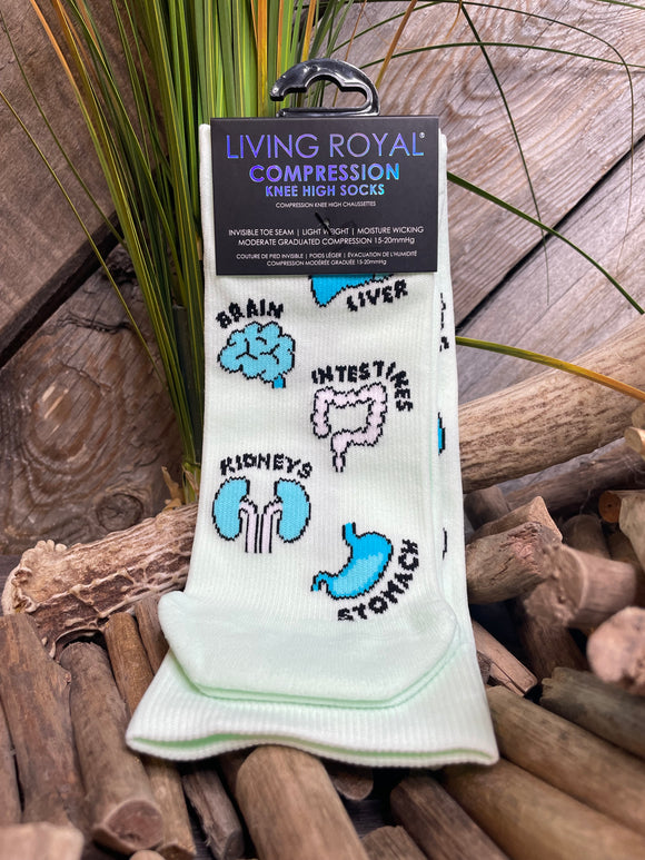 Giftware - Living Royal Knee High Compression Socks in Organ Print