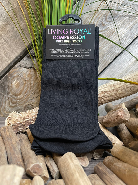 Giftware - Living Royal Knee High Compression Socks in Black