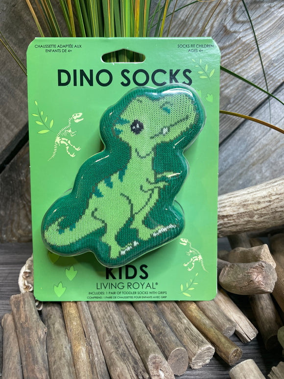 Giftware - Kids Living Royal Green Dino Socks