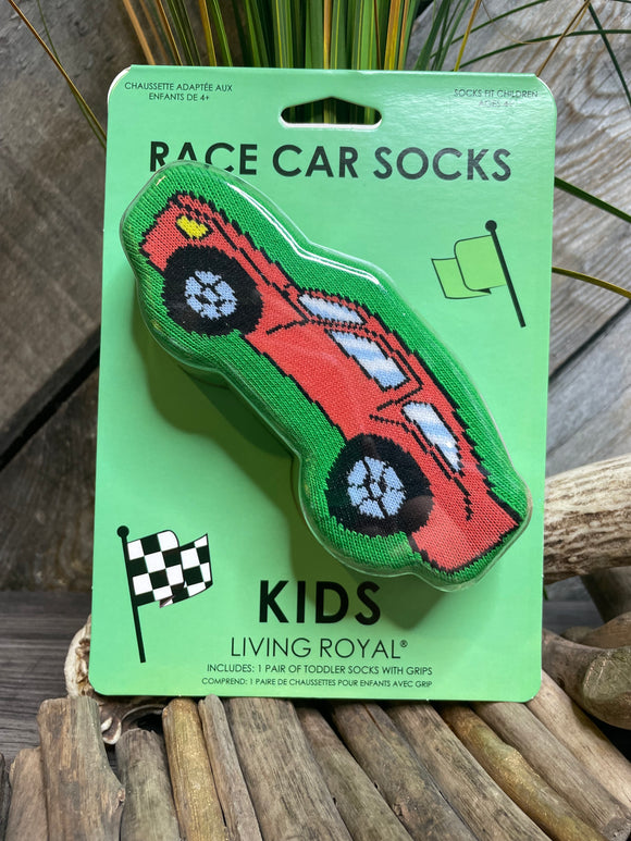 Giftware - Living Royal Kids Socks in Race Car Print