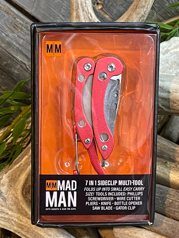 Giftware - Mad Man 7 in 1 Side Clip Multi Tool in Red