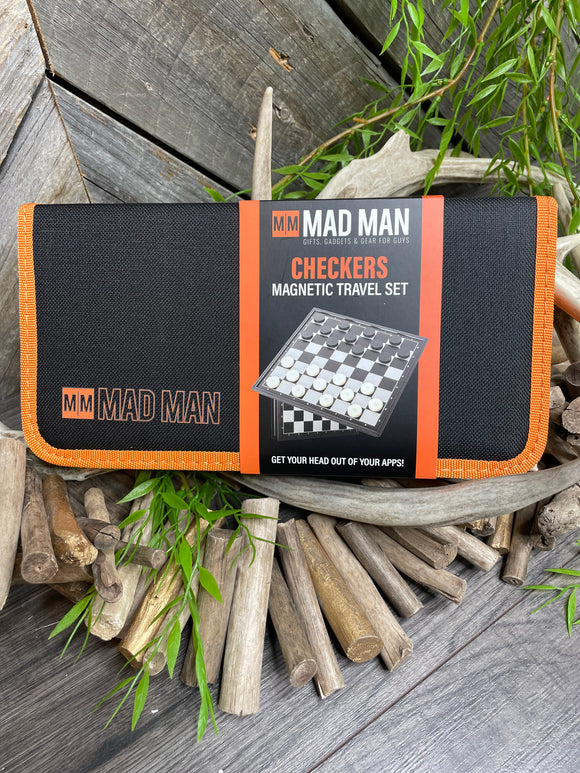 Giftware - Mad Man Checkers Magnetic Travel Set