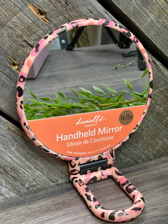 Self Care - Danielle Creations Handheld Mirror in Leopard Print
