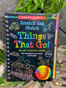 Giftware - Trace Along "Things that Go" Scratch & Sketch