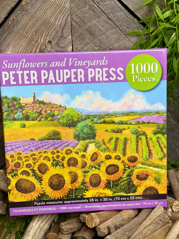 Toys - Peter Pauper Press sunflower & Vineyard Puzzle