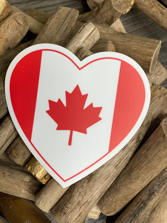 Giftware - Northwest Stickers Canadian Flag Heart