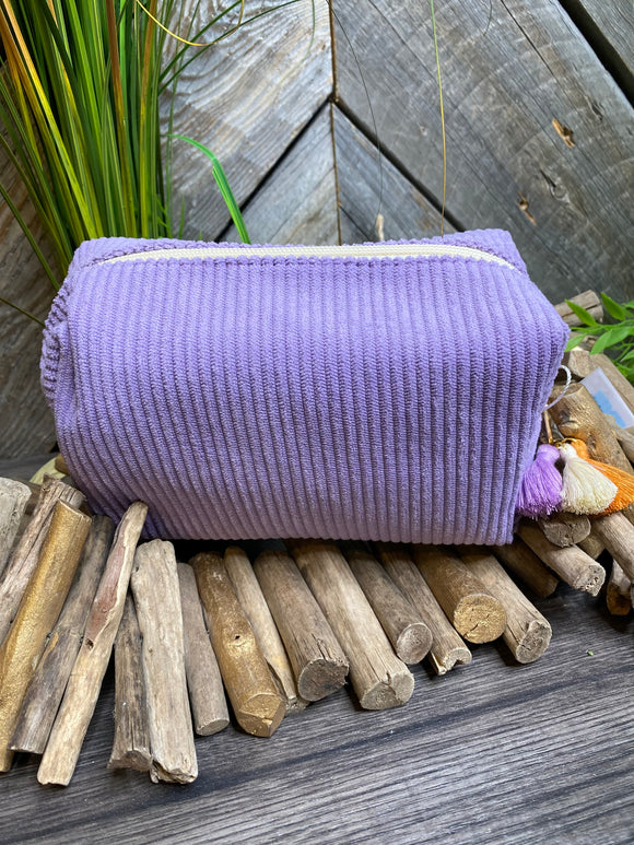 Giftware - Shiraleah Chicago Cosmetic Bag in Corduroy Lilac