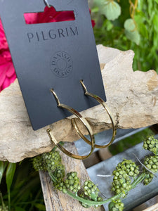 Jewelry - Pilgrim - Thin Hoop Earrings in Gold