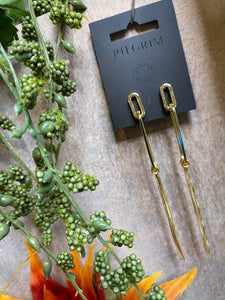 Jewelry - Pilgrim - Dangle Chain Tassle Earrings in Gold