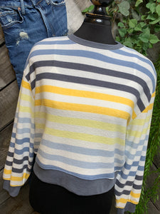 Z Supply - Blue/Grey & Yellow Sweatshirt