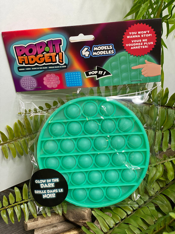 Toys - Pop-It Fidget Glow in the Dark in Green Circle