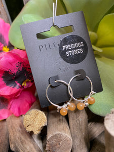 Jewelry - Pilgrim - 3 Balls on Hoop Earring in Silver