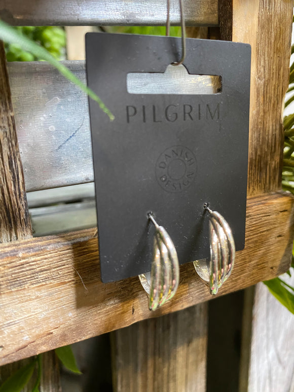 Jewelry - Pilgrim - 3 Layer Twirl Earrings in Silver