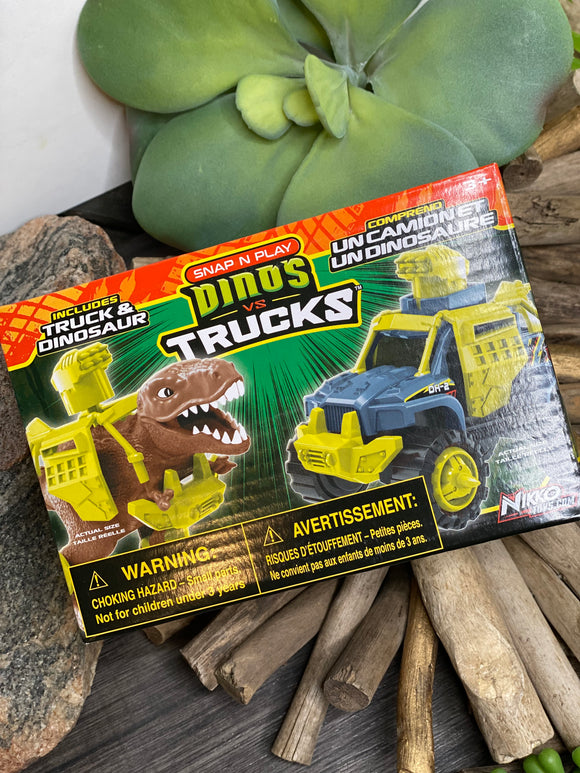 Toys - Snap & Play Dinos Vs. Trucks (Brown Dino)
