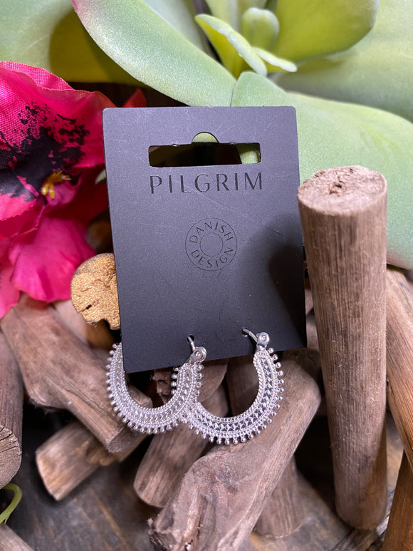 Jewelry - Pilgrim - Modern Hoop Earrings in Silver