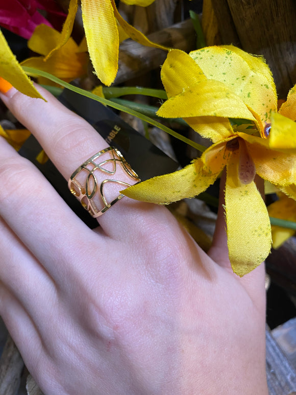 Jewelry - Pilgrim - Sunburst Wide Ring in Gold