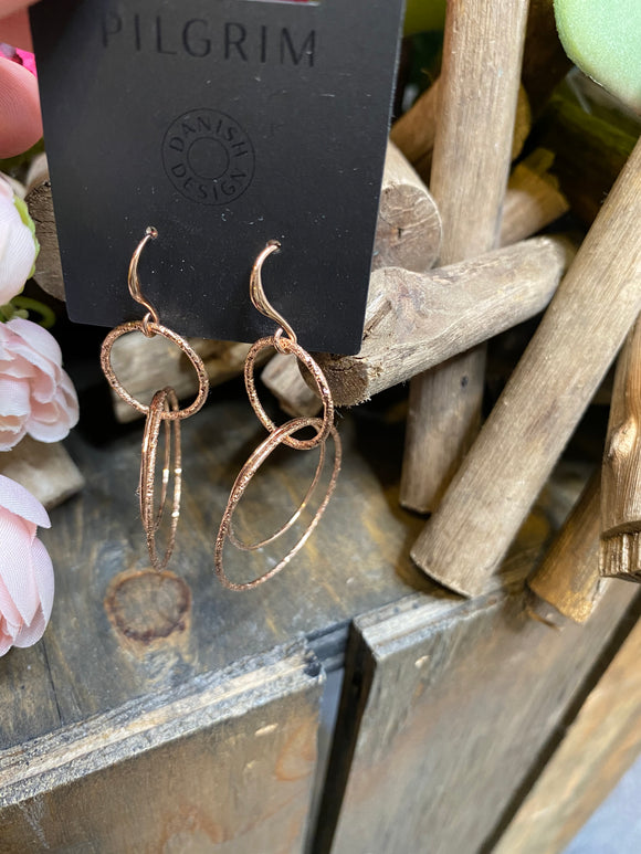 Jewelry - Pilgrim - 3 Hoop Earring in Rose Gold