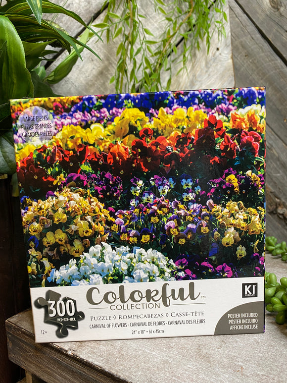 Toys - Colorful Collection 300 Piece Puzzle in Carnival of Flower