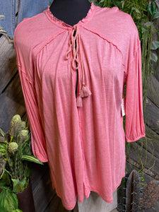 Blowout Sale - Free People Long Sleeve Shirt in Pink