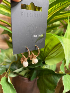 Jewelry - Pilgrim - Hoop Earrings with Dangles in Rose Gold