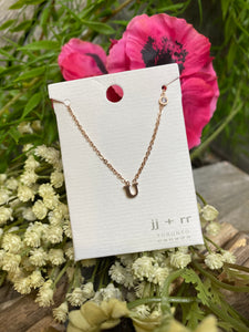 Jewelry - Fab Accessories - Necklace "U" in Rose Gold