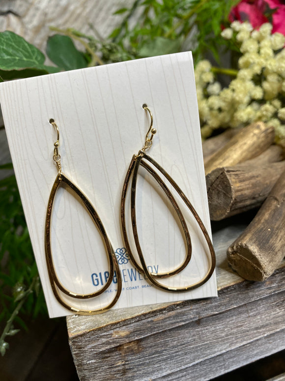 Jewelry - Glee - Large Double Hoop Earring in Gold