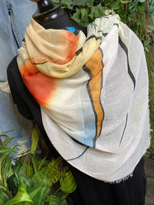 Scarf - Shalimar Orange/Blue/Black