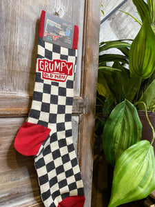 Giftware - Men's "Grumpy Old Man" Checkered Socks