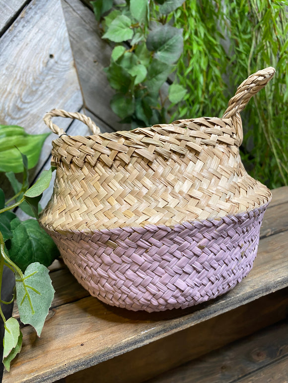 Blowout Sale - Giftware - Small Pink Wicker Baskets