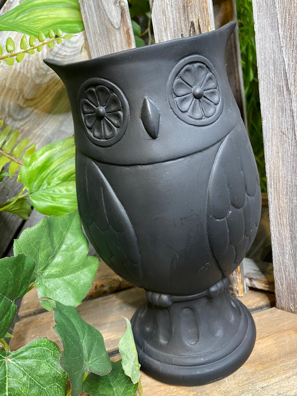 Blowout Sale - Giftware - Large Black Owl Vase