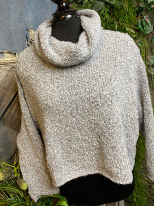 Blowout Sale - Free People Turtle Neck Sweater in Light Grey