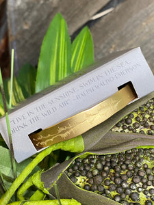 Jewelry - Scout Curated Wears - Sound Wave Bracelet "Live in the Sunshine, Swim in the Sea, Drink the Wild Air - Ralph Waldo Emerson" in 14K Gold