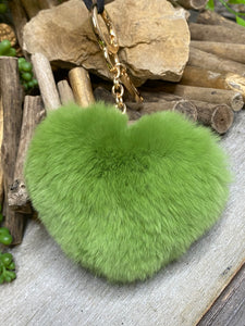 Giftware - Linda Richards New York Key Chain - Army Green Heart