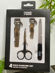 Self Care - Cedar & Sage 4 Piece Manicure Set