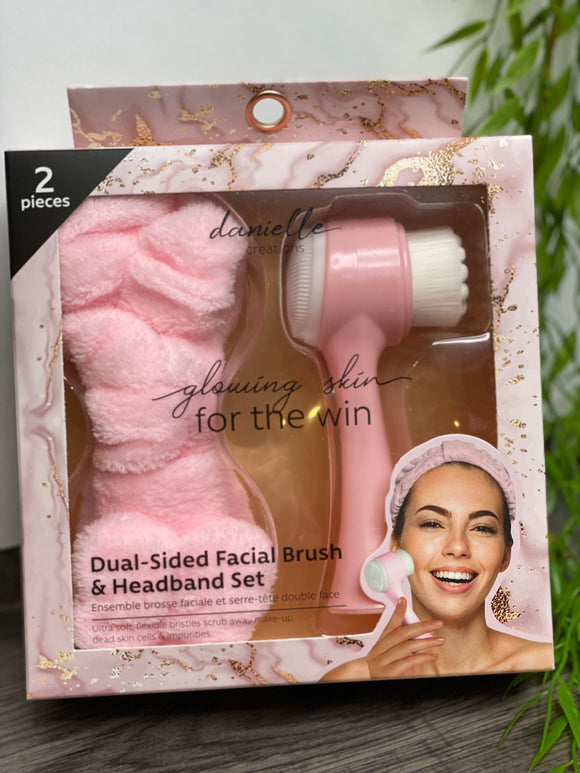 Self Care - Danielle Creations Dual-Sided Facial Brush & Headband Set