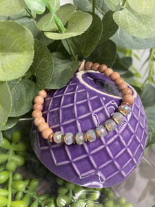 Blowout Sale - Jewelry - Sparkling Antler - Bracelet in Grey/Tan Beads