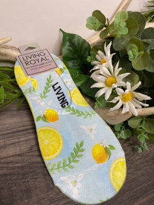 Giftware - No Show Liner Socks Light Blue Lemons
