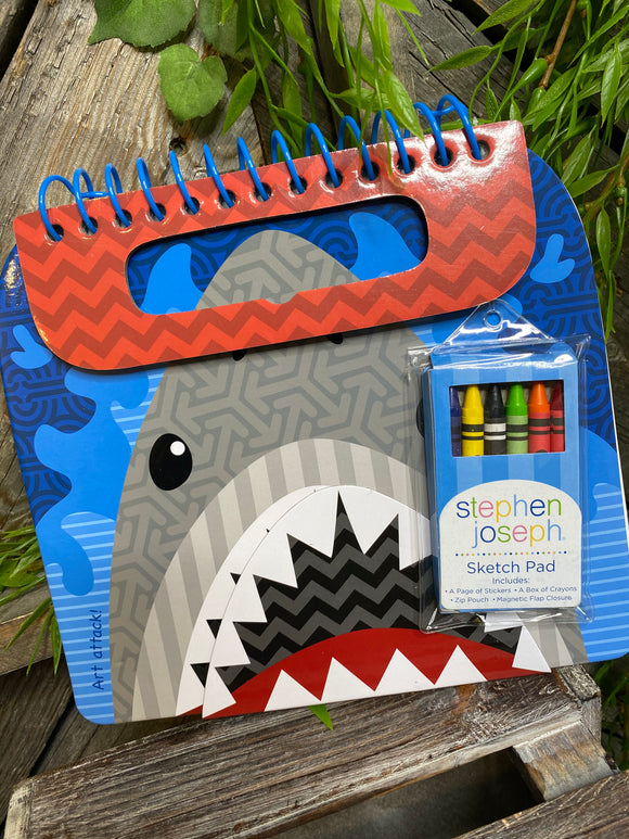 Toys - Shark Sketch Pad with Crayons
