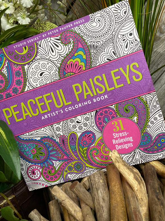 Giftware - Peaceful Paisleys Colouring Book