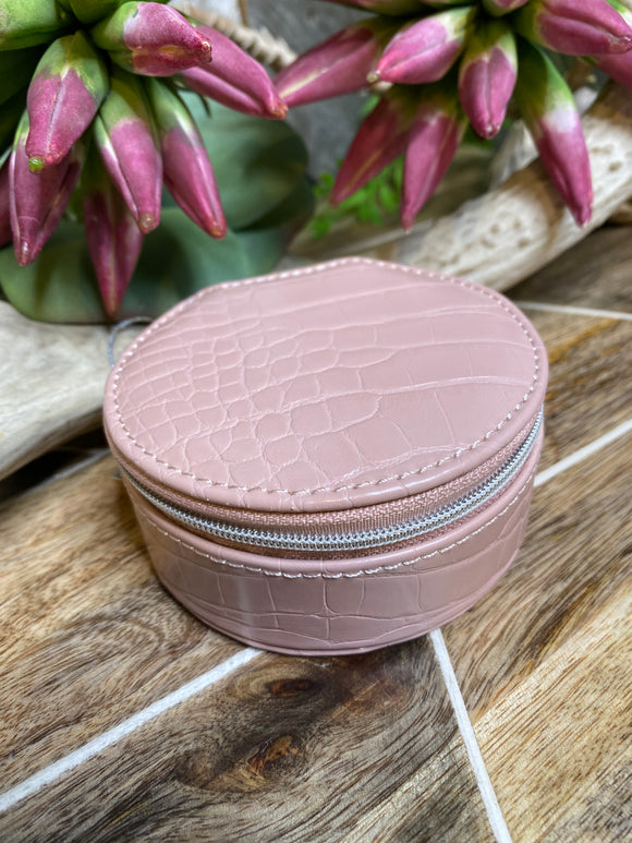 Louenhide - Sisco Jewelry Box in Croc Pink