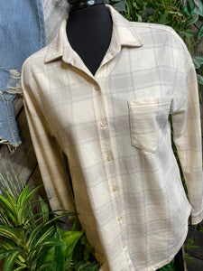 Z Supply - Long Sleeve Plaid Shirt in Tan