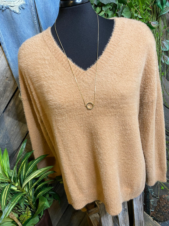 Sadie & Sage - Long Sleeve Sweater in Camel