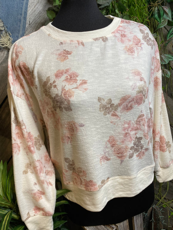 Z Supply - Long Sleeve Sweater in Flower Print